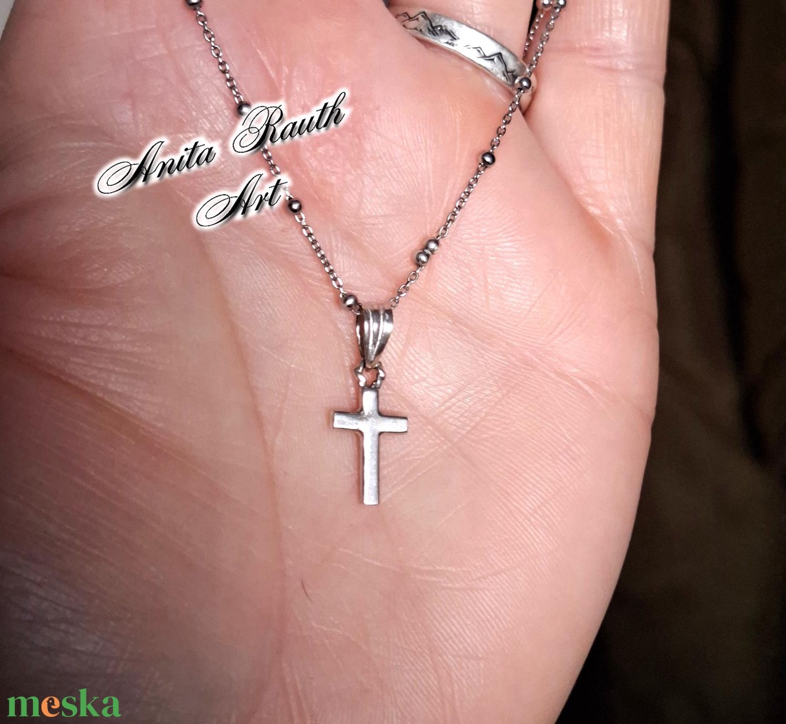 Ezüst  kereszt medál - ékszer - nyaklánc - medál - Meska.hu