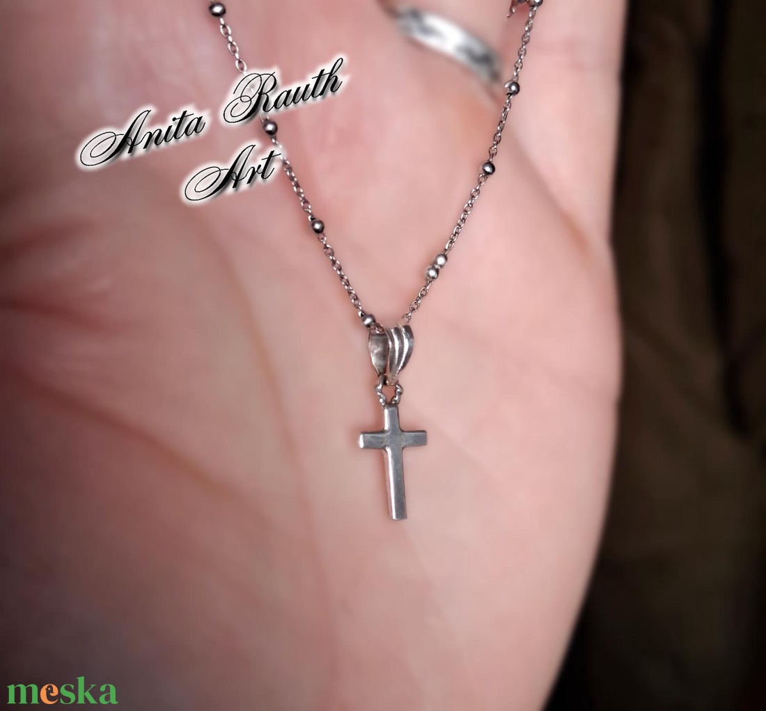 Ezüst  kereszt medál - ékszer - nyaklánc - medál - Meska.hu