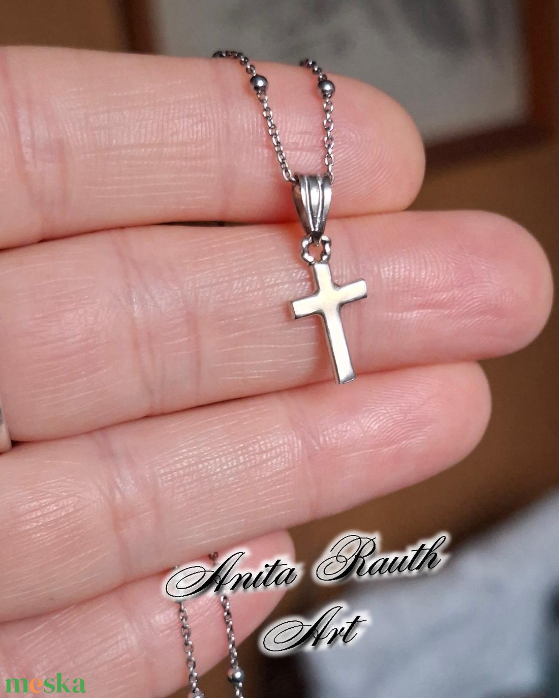 Ezüst  kereszt medál - ékszer - nyaklánc - medál - Meska.hu