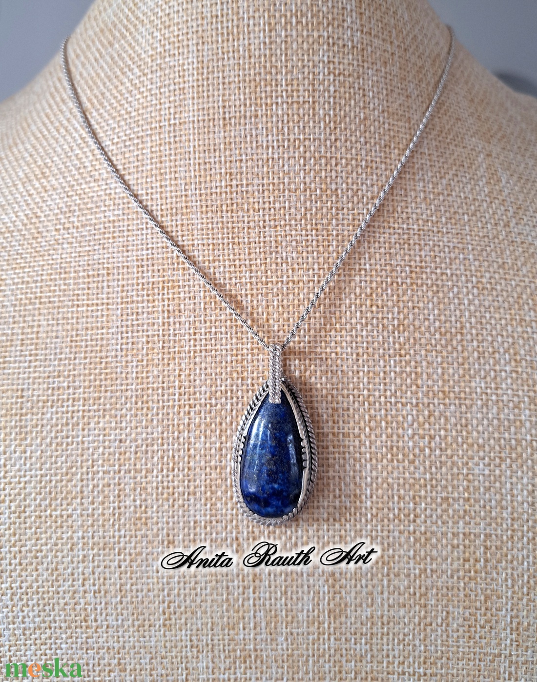 Lapis lazuli cseppmedál - ékszer - nyaklánc - medál - Meska.hu