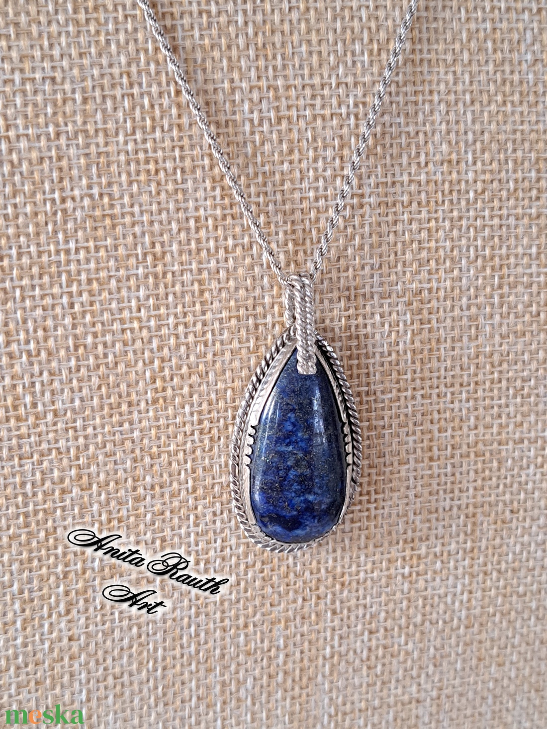 Lapis lazuli cseppmedál - ékszer - nyaklánc - medál - Meska.hu