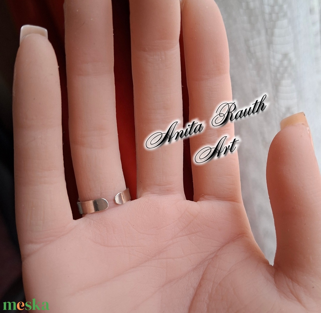 Labradorit gyűrű - szív forma - ékszer - gyűrű - statement gyűrű - Meska.hu