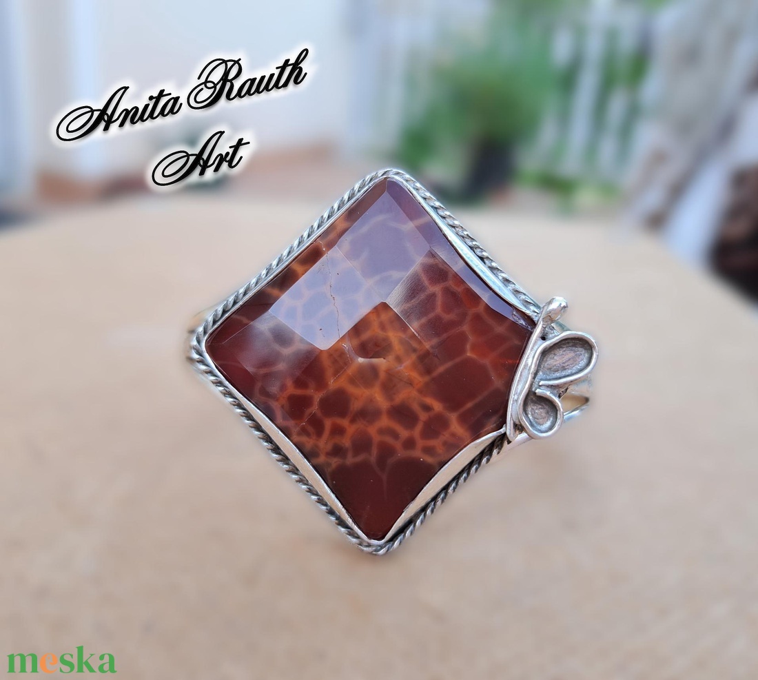 Kígyóbőr achát karperec - ékszer - karkötő - karperec - Meska.hu