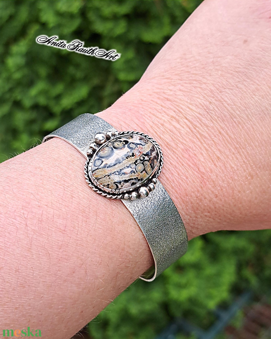 Leopárd jáspis karkötő  - ékszer - karkötő - karperec - Meska.hu