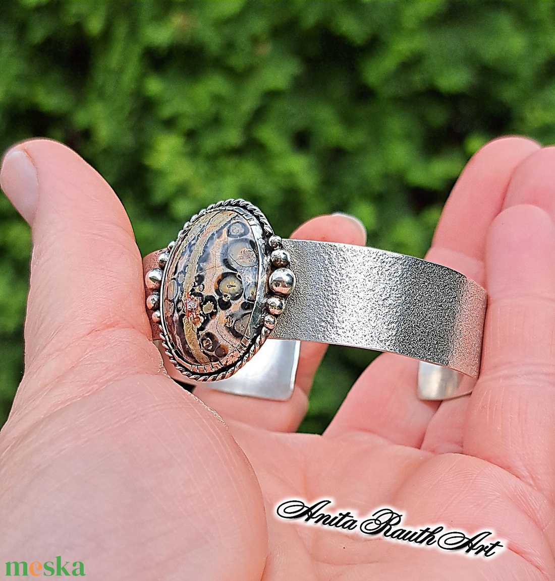 Leopárd jáspis karkötő  - ékszer - karkötő - karperec - Meska.hu