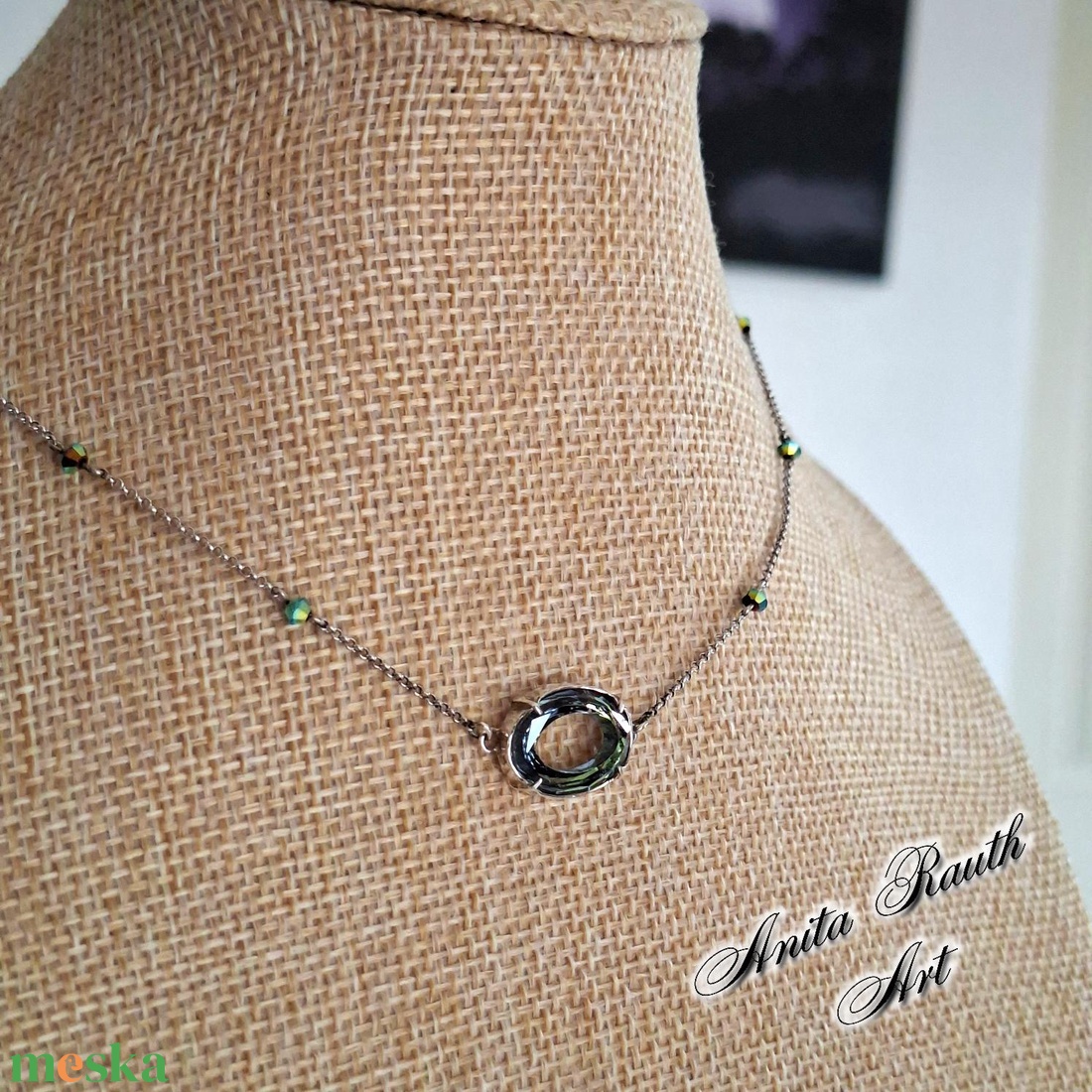 Swarovski köves ezüst nyaklánc - ékszer - nyaklánc - medálos nyaklánc - Meska.hu