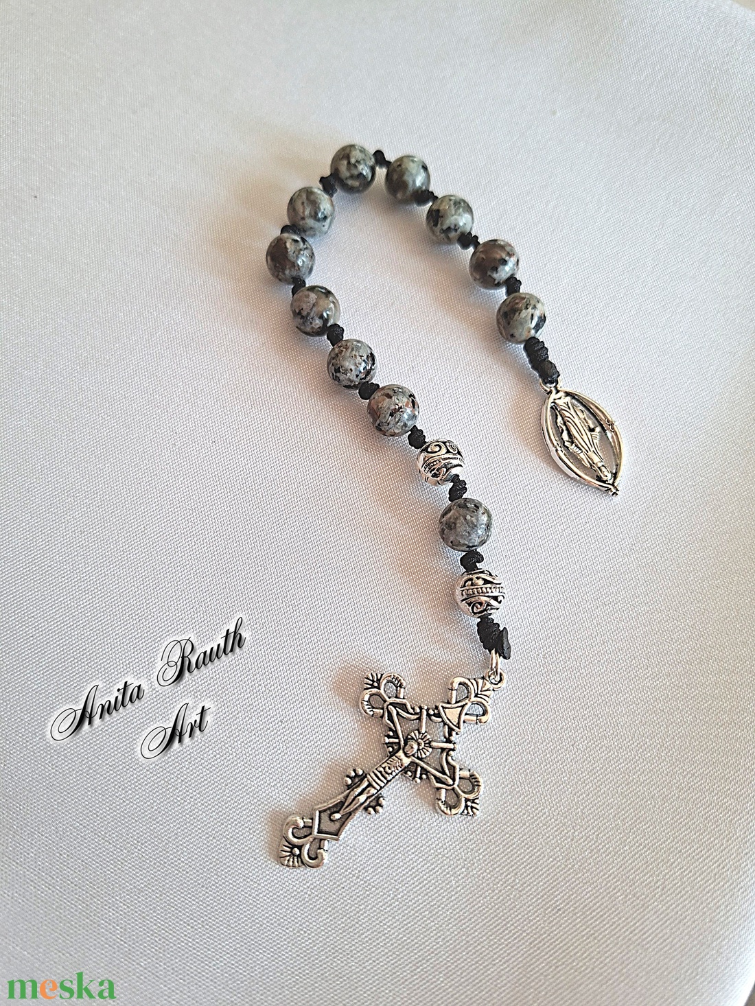 Rózsafüzér yooperlite gyöngyökkel - otthon & életmód - vallás - lánc & füzér - Meska.hu