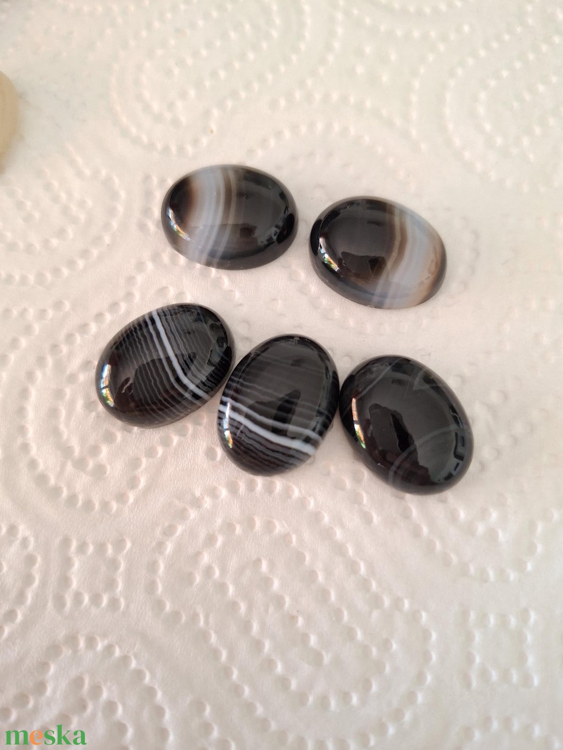 Botswana achát cabochon - kellékek & szerszámok - gyöngyfűzés kellékek - cabochon - Meska.hu