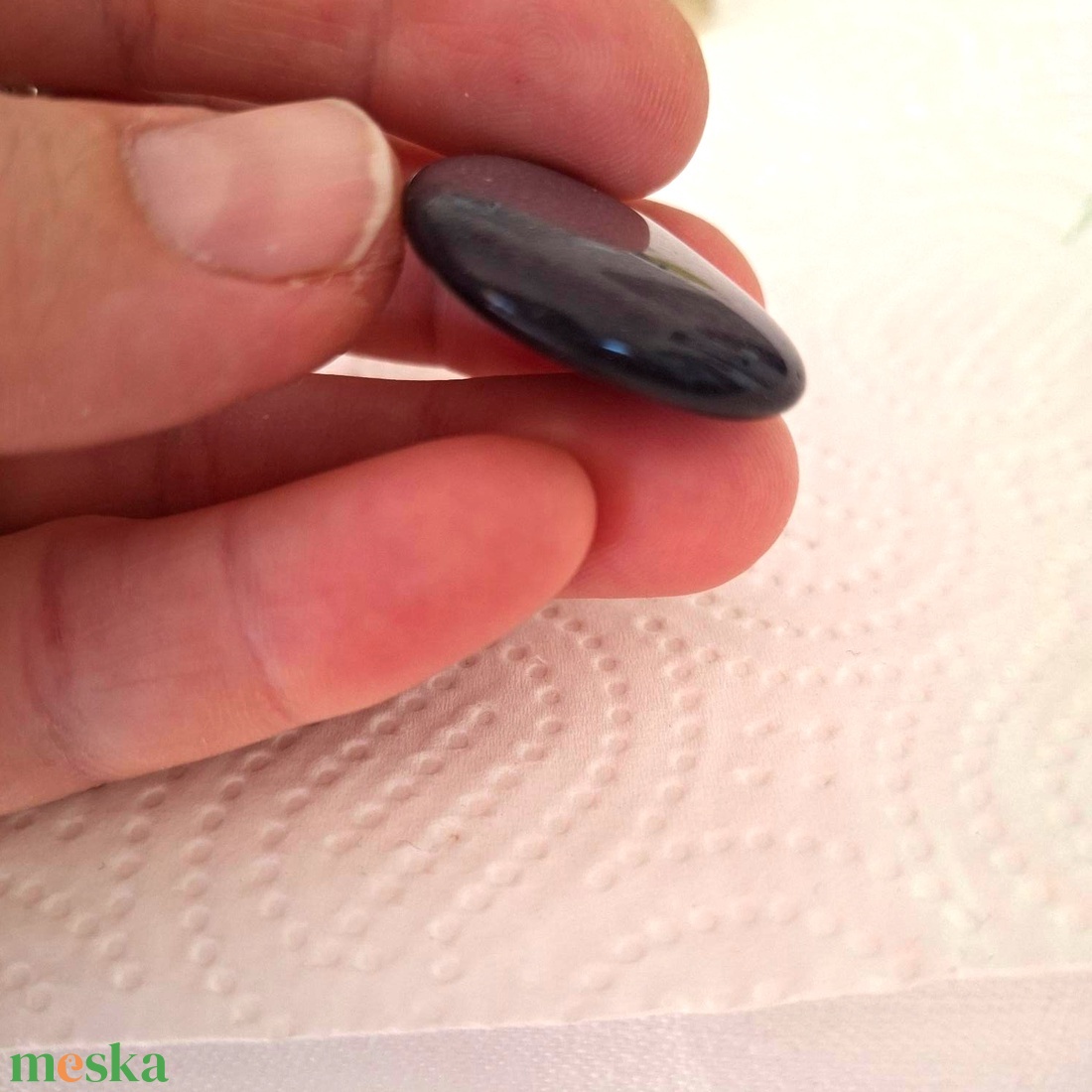 Blaufluss - kék homokkő  - kellékek & szerszámok - gyöngyfűzés kellékek - cabochon - Meska.hu