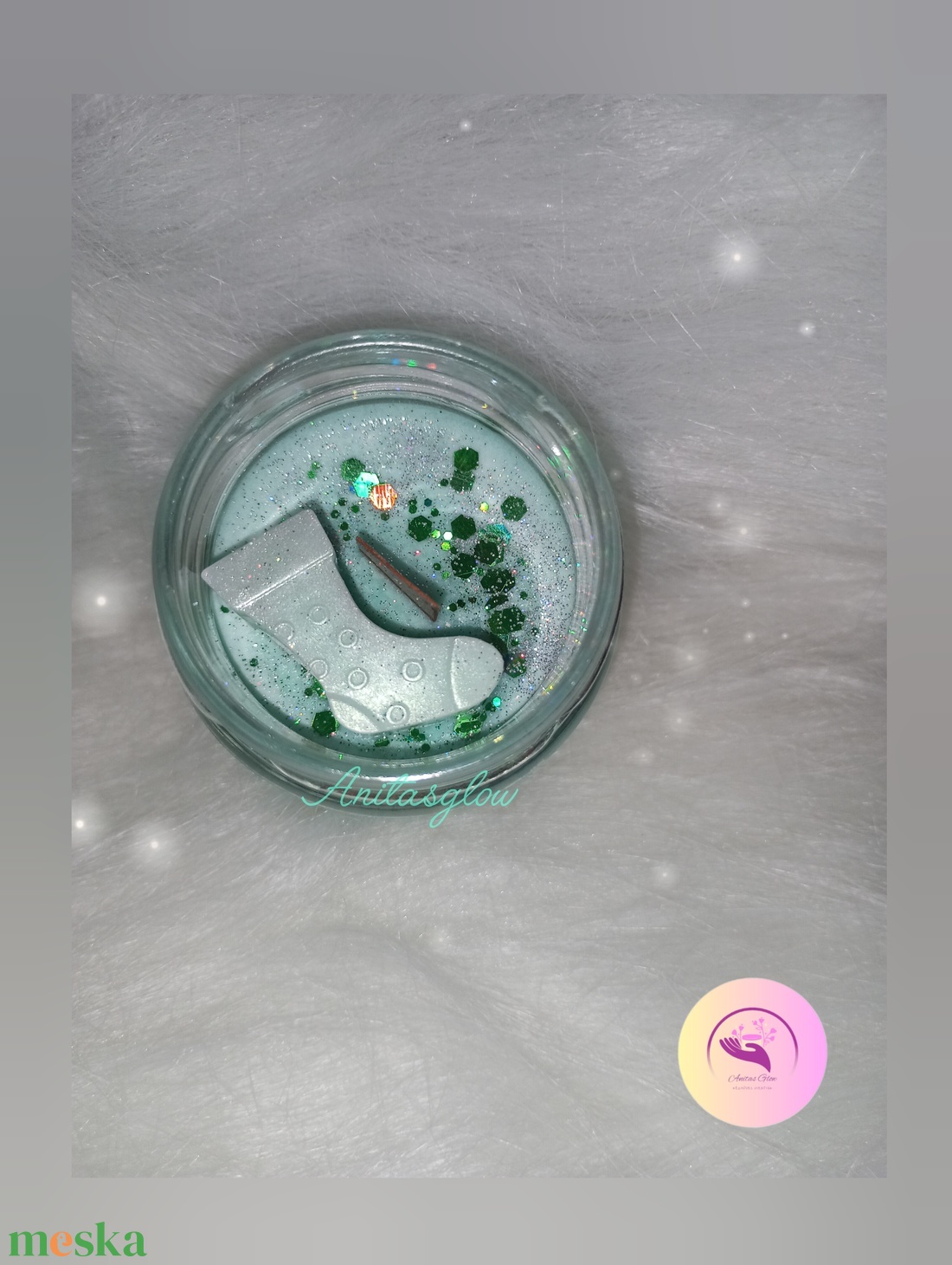 Karácsonyi illatgyertya  - karácsony - karácsonyi lakásdekoráció - karácsonyi illatgyertya, mécses - Meska.hu