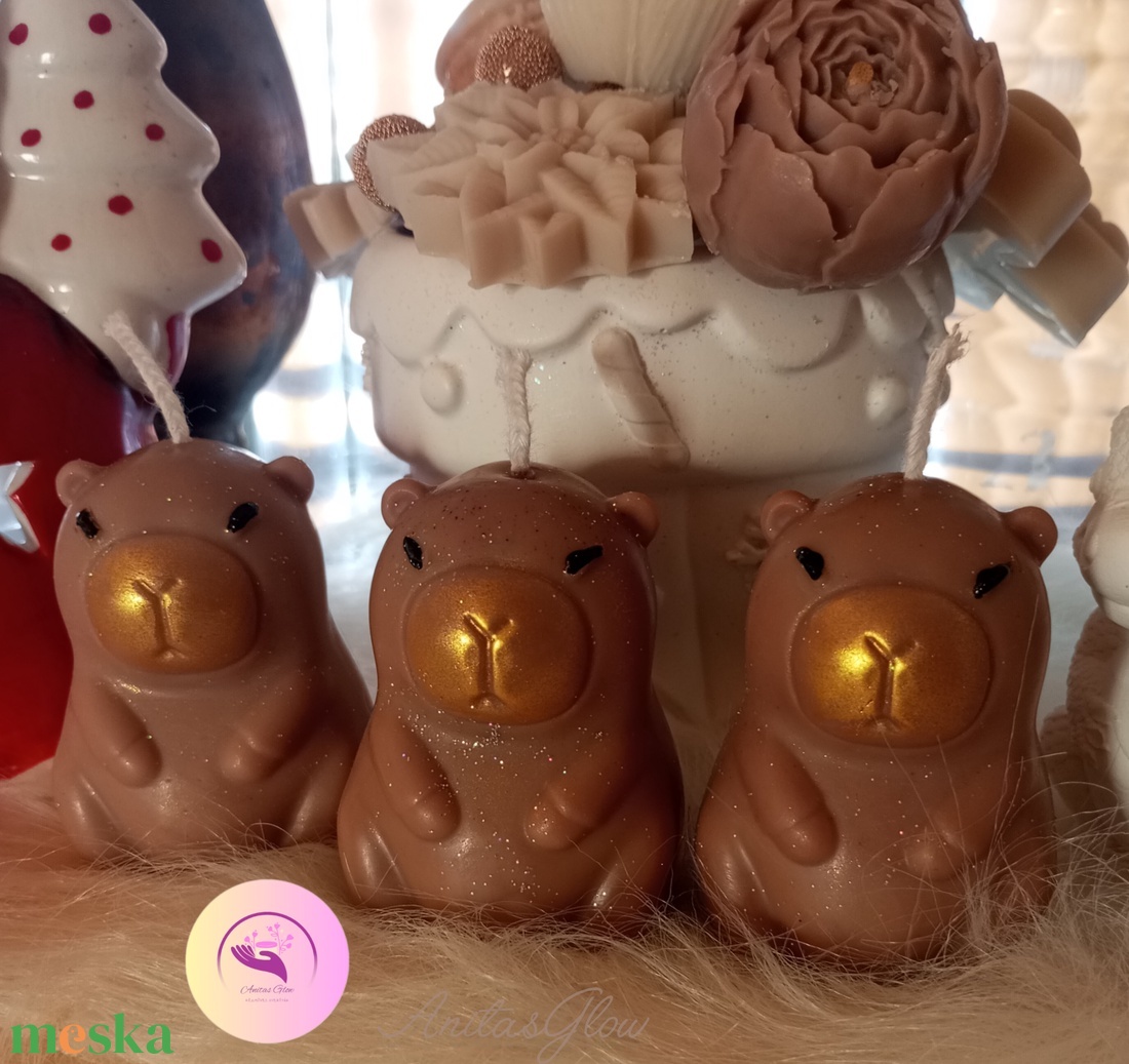 Capibara formagyertya - otthon & életmód - gyertya, illat, aroma - gyertya - Meska.hu