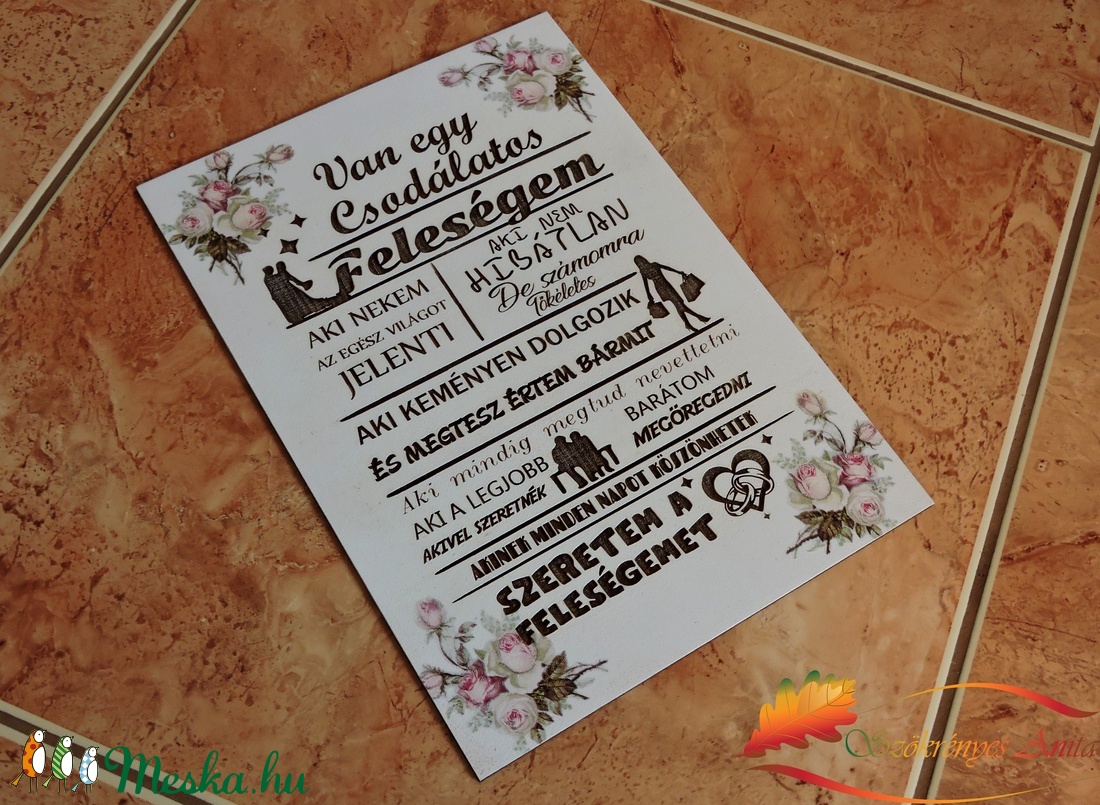 Van egy csodálatos feleségem... falikép - otthon & életmód - dekoráció - Meska.hu Van egy csodálatos feleségem... falikép - otthon & életmód - dekoráció - Meska.hu