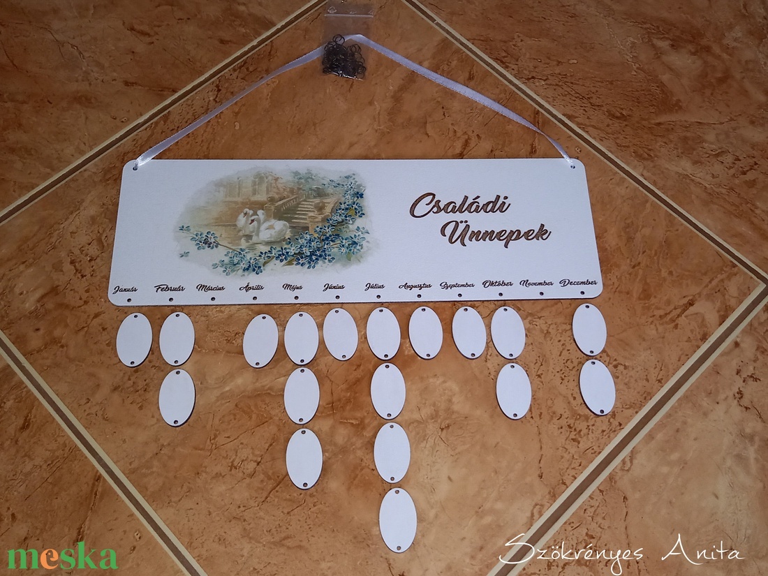 Hattyús családi öröknaptár - otthon & életmód - dekoráció - fali és függő dekoráció - falinaptár & öröknaptár - Meska.hu