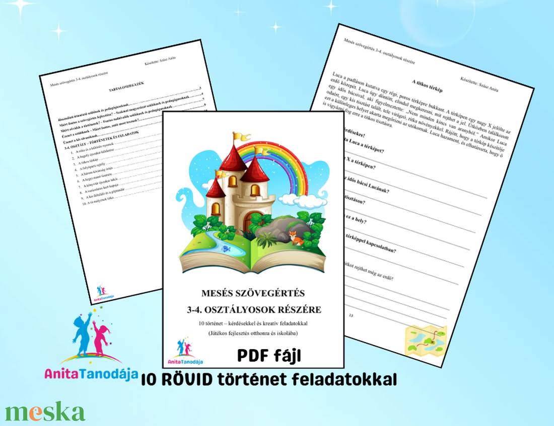 Mesés szövegértés gyerekeknek II. rész (3-4. osztály) - játék & sport - készségfejlesztő és logikai játék - oktató játékok - Meska.hu