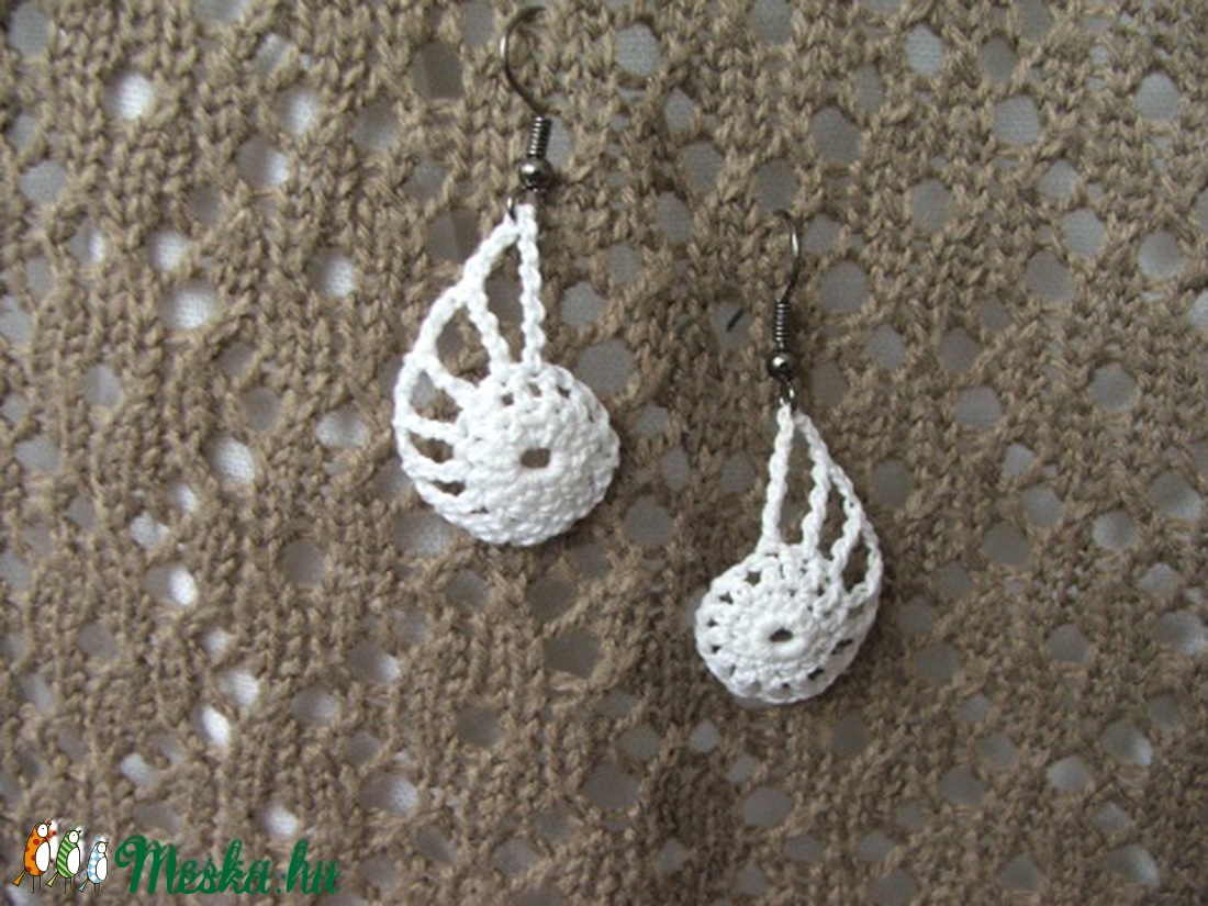 Nautilus kagyló - Horgolt fülbevaló -  - Meska.hu