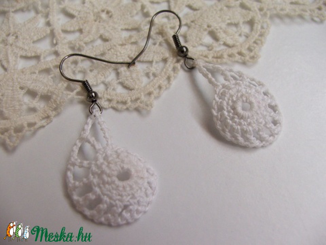 Nautilus kagyló - Horgolt fülbevaló -  - Meska.hu