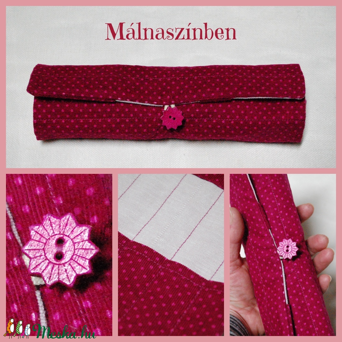 Málnaszüret - Ceruzatekercs - otthon & életmód - papír, írószer - tolltartó & ceruzatekercs - Meska.hu