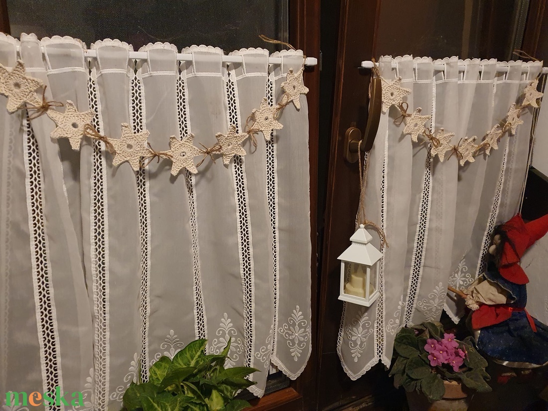 Csillagfüzér horgolt csillagokból - otthon & életmód - dekoráció - fali és függő dekoráció - girland, zászlófűzér - Meska.hu Csillagfüzér horgolt csillagokból - otthon & életmód - dekoráció - fali és függő dekoráció - girland, zászlófűzér - Meska.hu