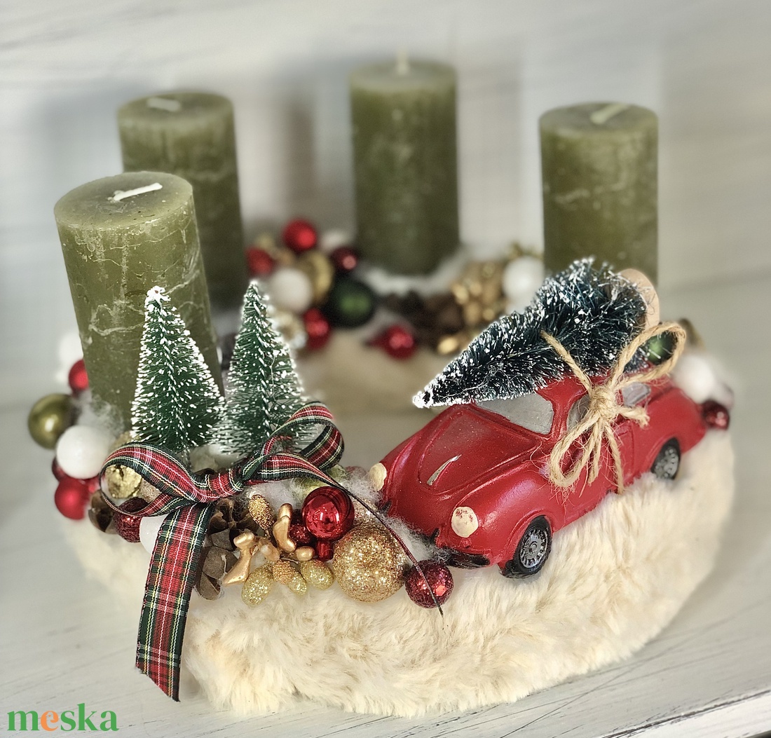 Autós adventi koszorú - karácsony - adventi díszek - adventi asztaldísz - Meska.hu Autós adventi koszorú - karácsony - adventi díszek - adventi asztaldísz - Meska.hu