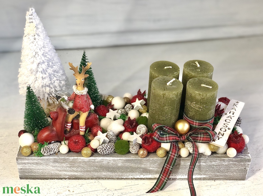 Szarvasos adventi - karácsony - adventi díszek - adventi asztaldísz - Meska.hu Szarvasos adventi - karácsony - adventi díszek - adventi asztaldísz - Meska.hu