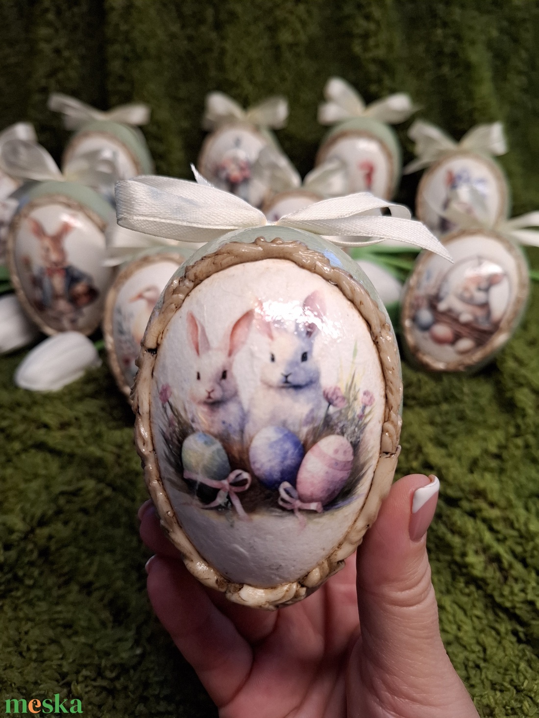 Húsvéti tojásdísz - otthon & életmód - dekoráció - asztal és polc dekoráció - asztaldísz - Meska.hu