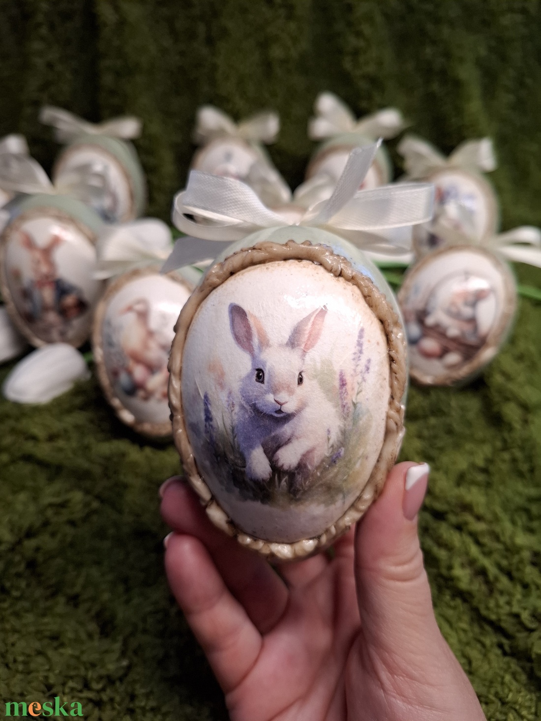 Húsvéti tojásdísz - otthon & életmód - dekoráció - asztal és polc dekoráció - asztaldísz - Meska.hu