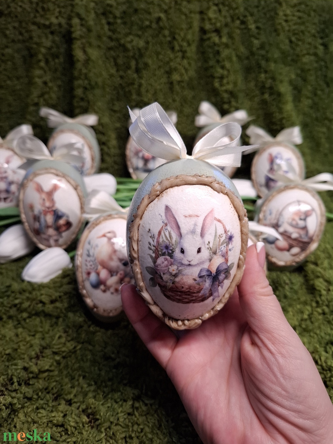 Húsvéti tojásdísz - otthon & életmód - dekoráció - asztal és polc dekoráció - asztaldísz - Meska.hu