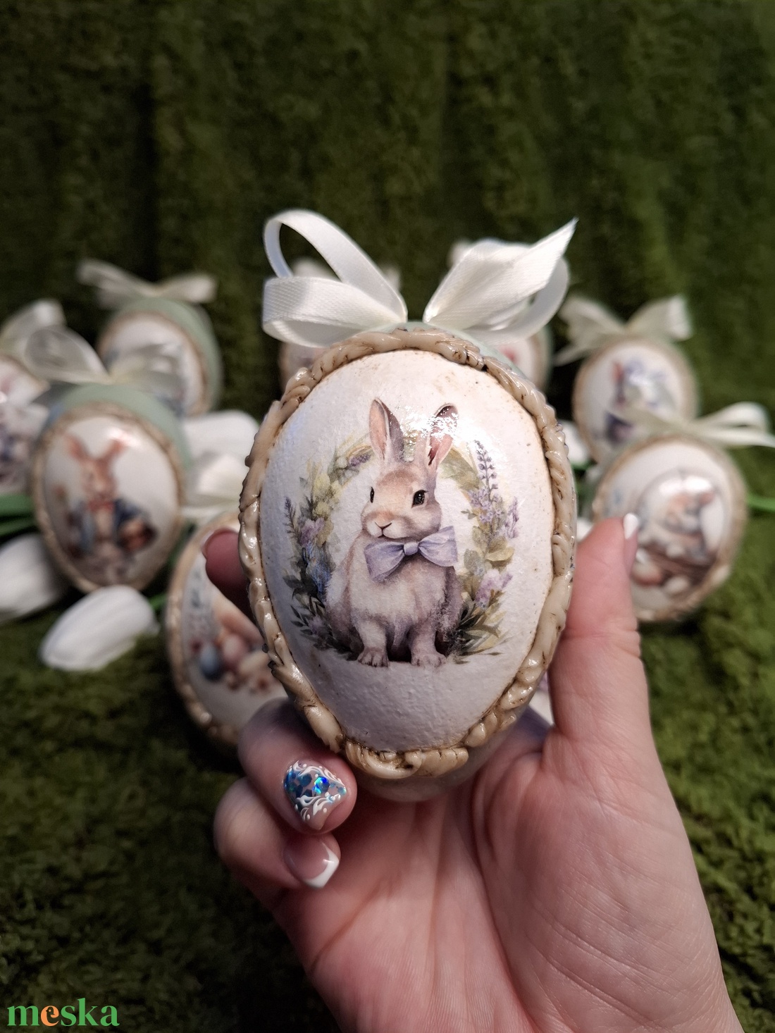 Húsvéti tojásdísz - otthon & életmód - dekoráció - asztal és polc dekoráció - asztaldísz - Meska.hu