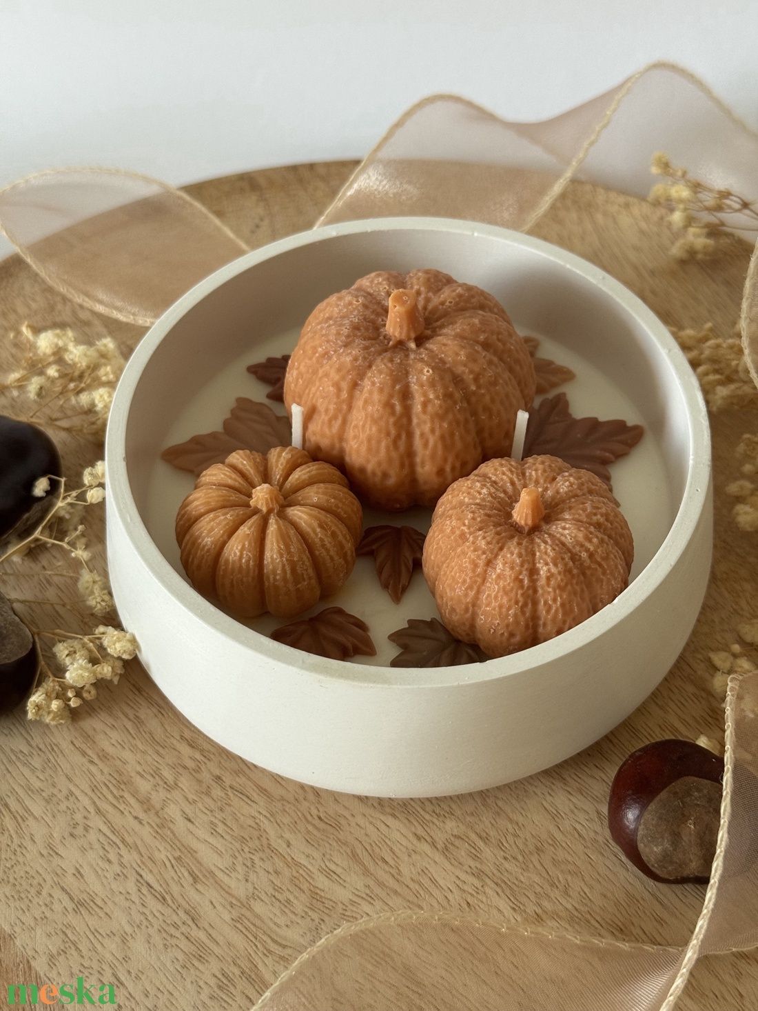 Gyertyatál  Pumpkin M - otthon & életmód - gyertya, illat, aroma - gyertya - Meska.hu