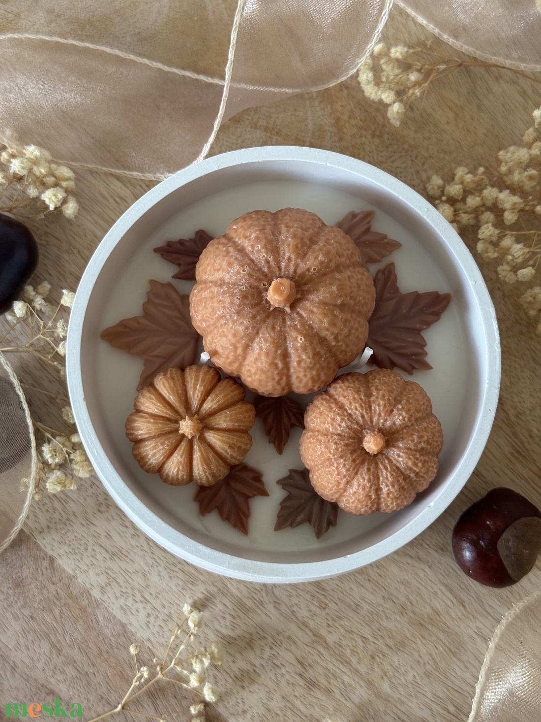 Gyertyatál  Pumpkin M - otthon & életmód - gyertya, illat, aroma - gyertya - Meska.hu
