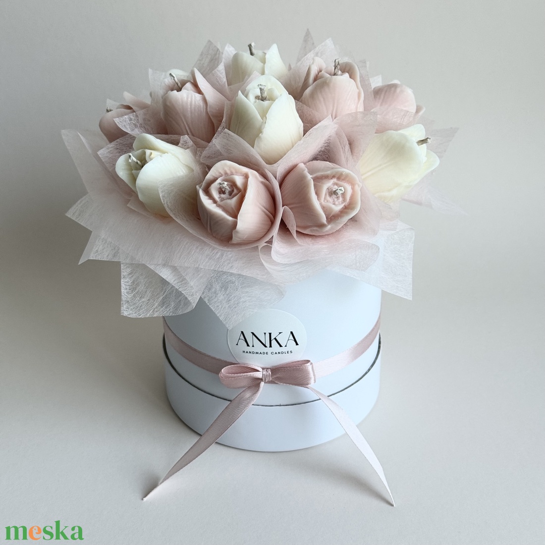 Gyertya Virág Box - otthon & életmód - gyertya, illat, aroma - gyertya - Meska.hu