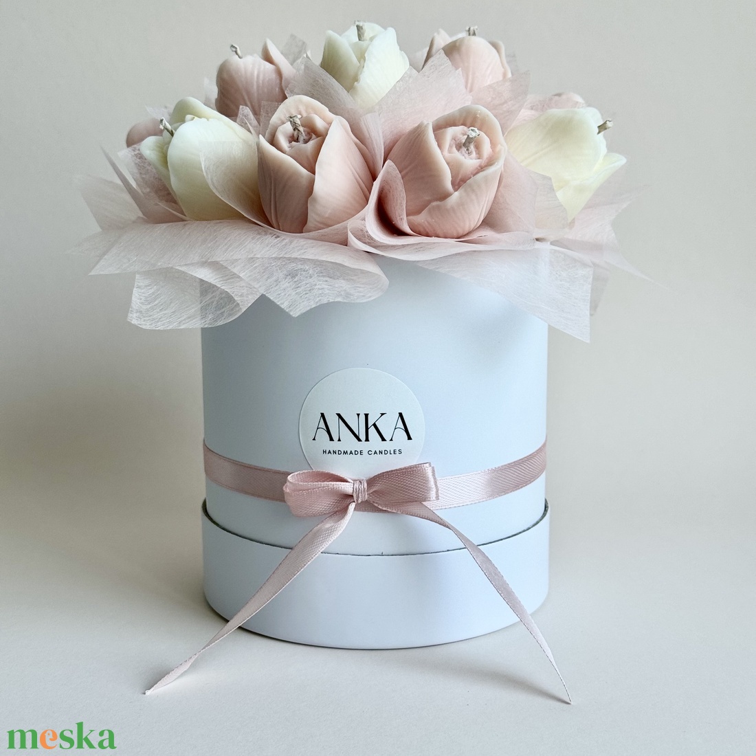 Gyertya Virág Box - otthon & életmód - gyertya, illat, aroma - gyertya - Meska.hu