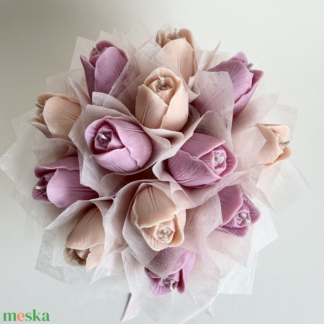 Gyertya Virág Box - otthon & életmód - virágdekoráció - virágok - virágbox - Meska.hu