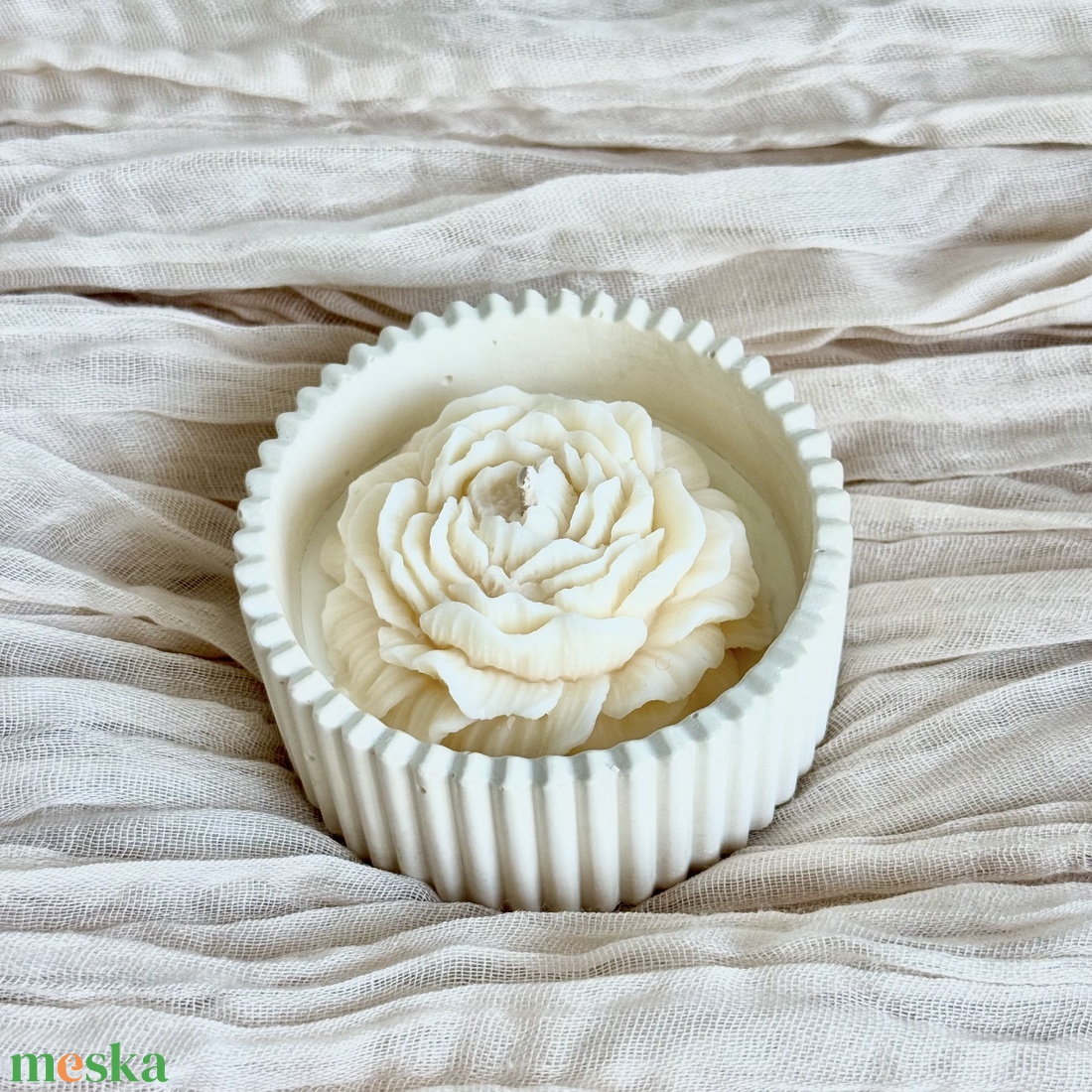 Gyertyatál - Kerti Rózsa - otthon & életmód - gyertya, illat, aroma - gyertya - Meska.hu