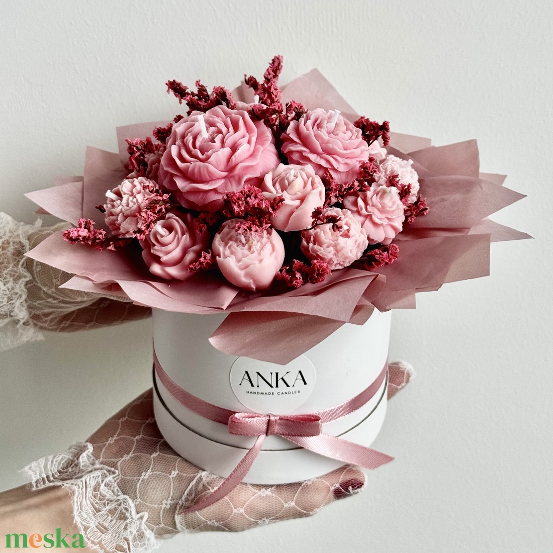 Gyertya Virág Box - otthon & életmód - gyertya, illat, aroma - gyertya - Meska.hu