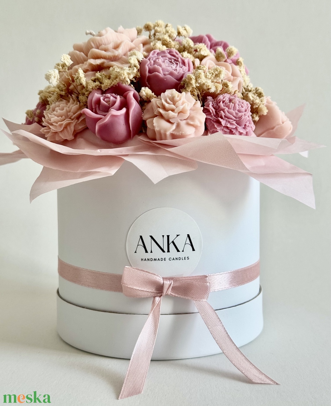 Gyertya Virág Box - otthon & életmód - dekoráció - dísztárgy - Meska.hu