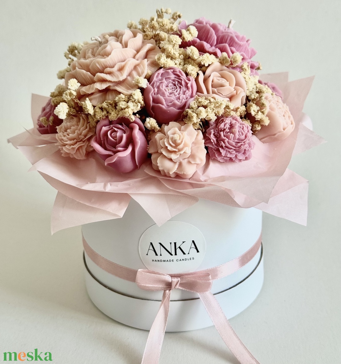 Gyertya Virág Box - otthon & életmód - dekoráció - dísztárgy - Meska.hu