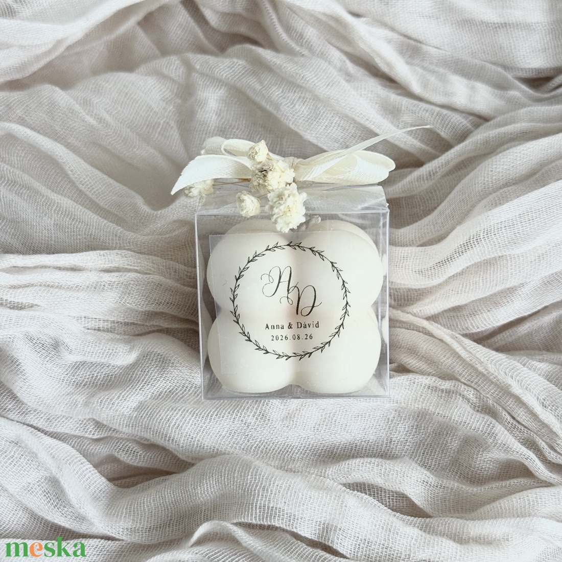 Köszönőajándék gyertya esküvői - esküvő - emlék & ajándék - köszönőajándék - Meska.hu