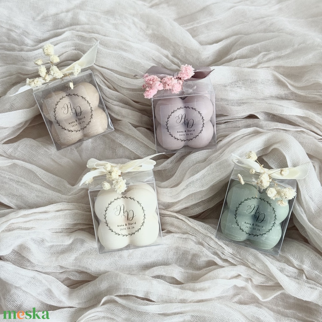 Köszönőajándék gyertya esküvői - esküvő - emlék & ajándék - köszönőajándék - Meska.hu