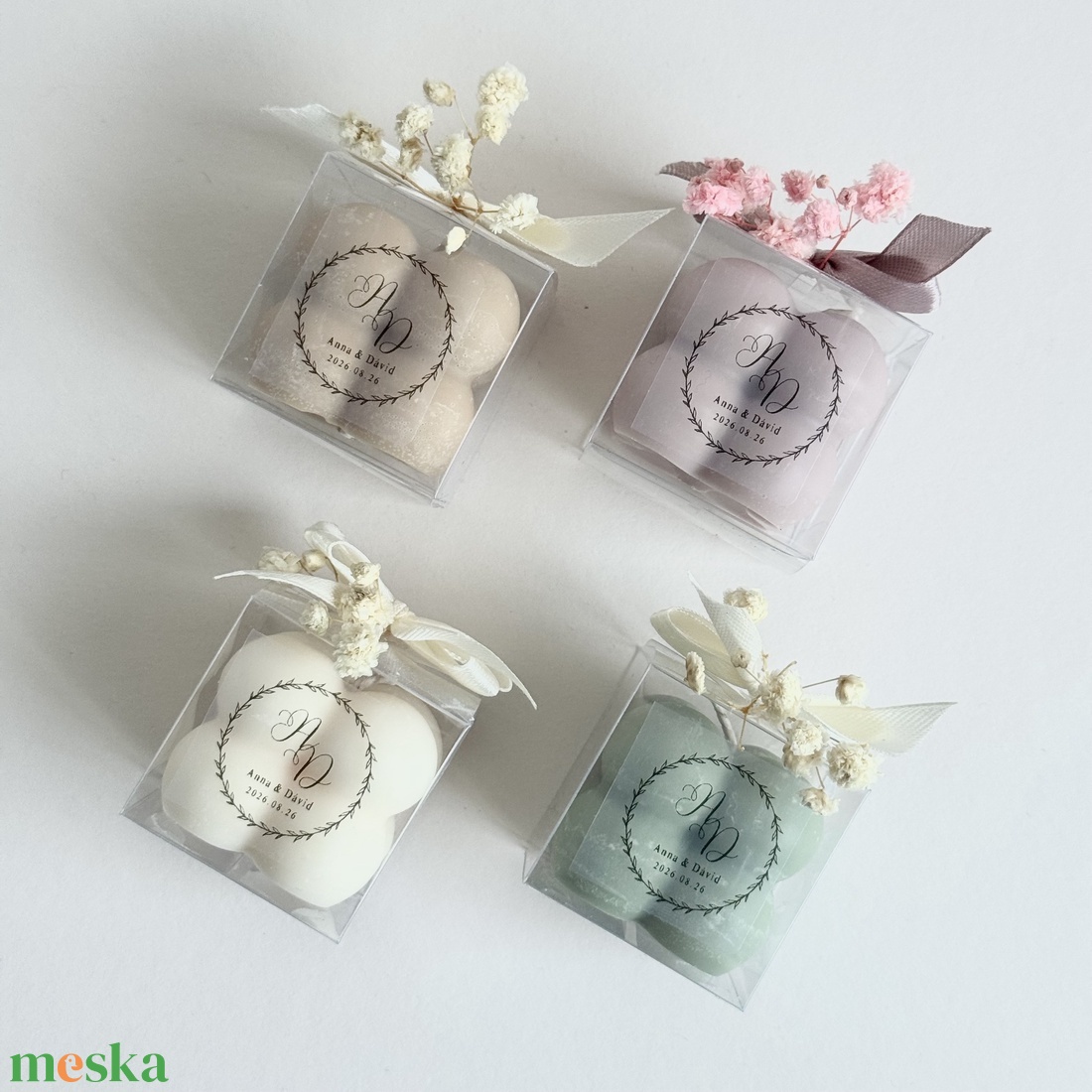 Köszönőajándék gyertya esküvői - esküvő - emlék & ajándék - köszönőajándék - Meska.hu
