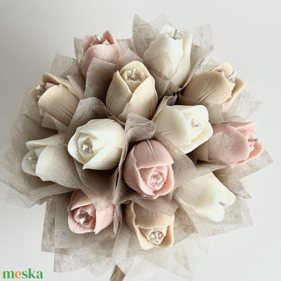 Gyertya Virág Box - otthon & életmód - virágdekoráció - virágok - virágbox - Meska.hu