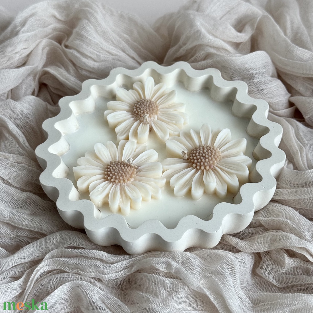 Gyertyatál - Margaréta - otthon & életmód - gyertya, illat, aroma - gyertya - Meska.hu