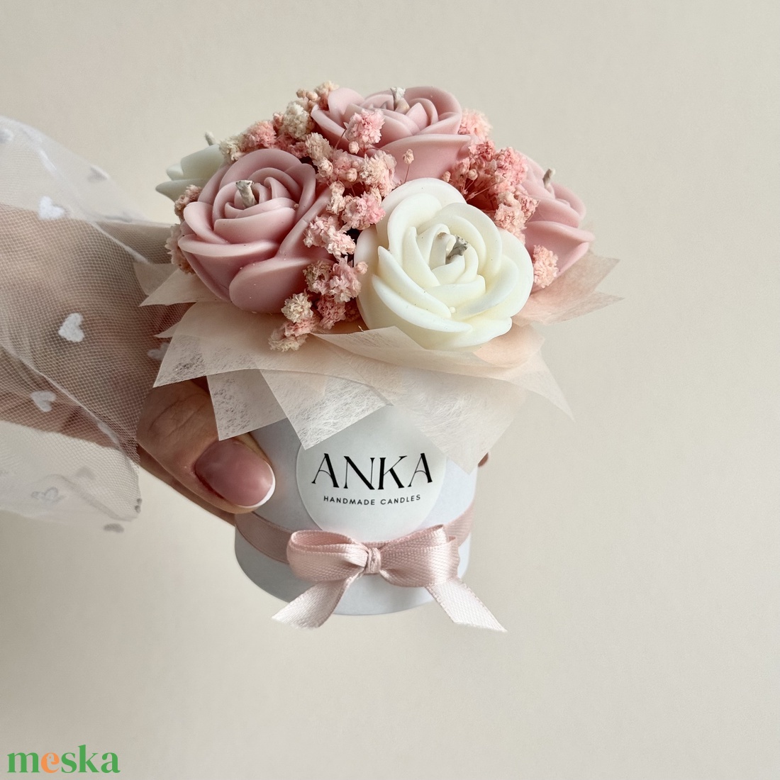 Gyertya Virág Box  - otthon & életmód - gyertya, illat, aroma - gyertya - Meska.hu