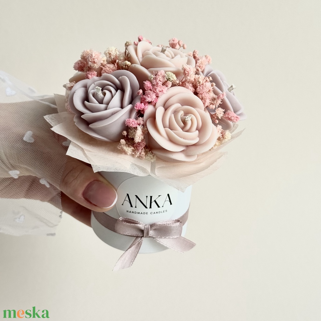 Gyertya Virág Box  - otthon & életmód - gyertya, illat, aroma - gyertya - Meska.hu