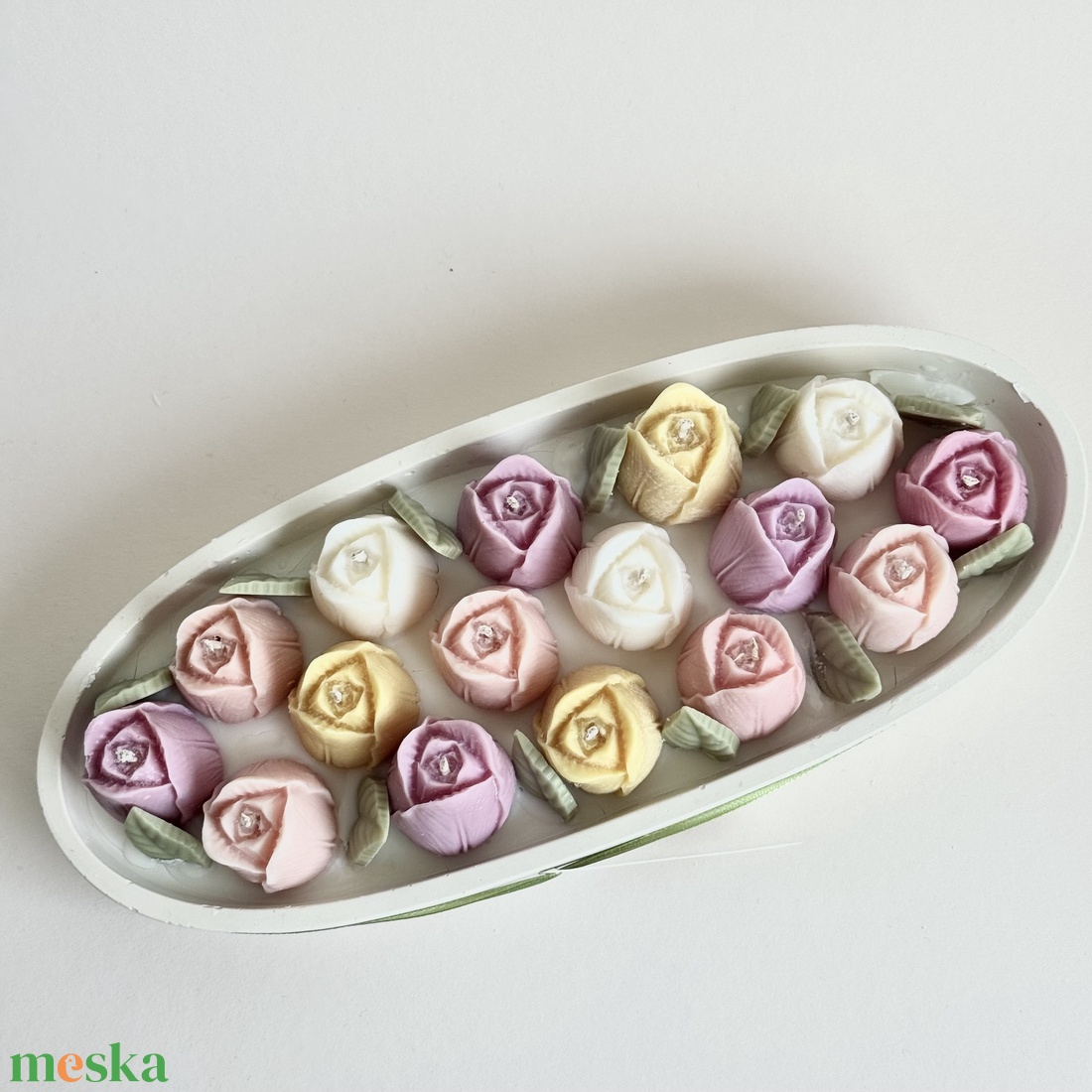 Gyertyatál - Tulipánkert - ünnepi díszek, dekorációk - húsvéti díszek és dekorációk - húsvéti asztaldíszek - Meska.hu