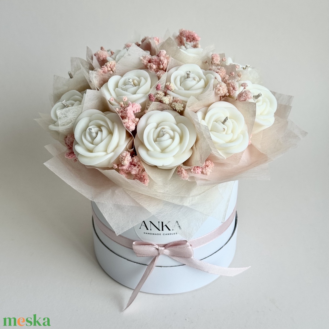 Gyertya Virág Box - esküvő - emlék & ajándék - köszönőajándék - Meska.hu