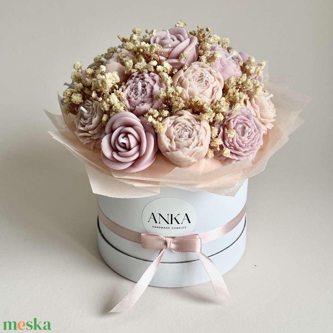 Gyertya Virág Box - esküvő - emlék & ajándék - köszönőajándék - Meska.hu
