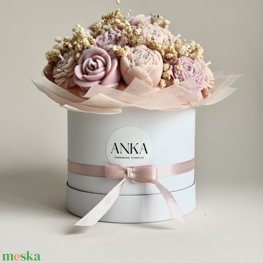 Gyertya Virág Box - esküvő - emlék & ajándék - köszönőajándék - Meska.hu
