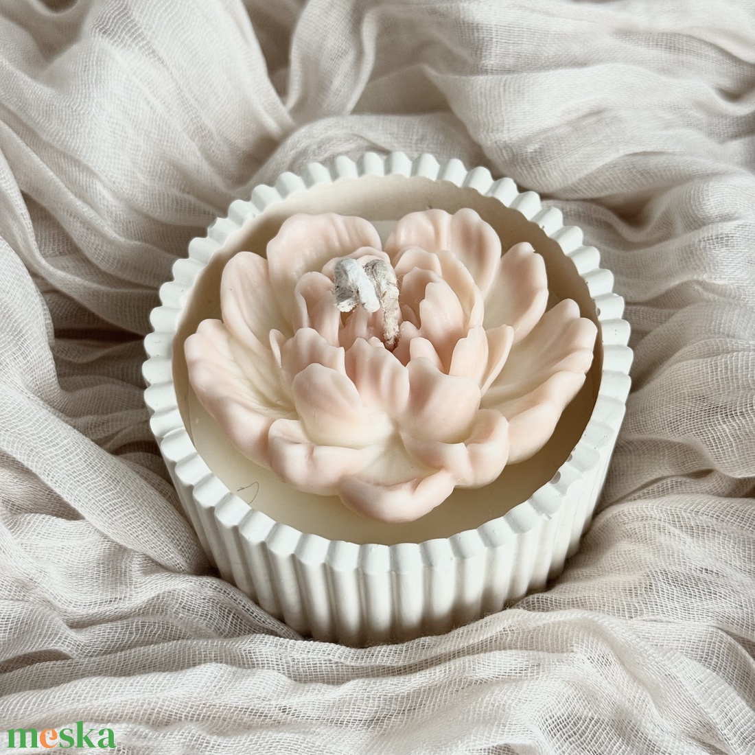 Gyertyatál - Bazsarózsa - otthon & életmód - gyertya, illat, aroma - gyertya - Meska.hu