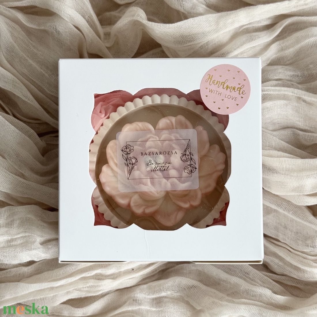 Gyertyatál - Bazsarózsa - otthon & életmód - gyertya, illat, aroma - gyertya - Meska.hu